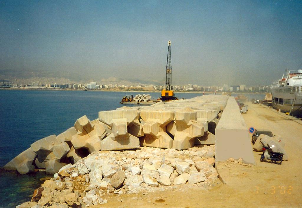 6. Completion of protection works of the main break water in the Marina of Flisvos